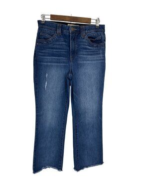 Democracy Women's "Ab" Technology High-Rise Cropped Jeans With Raw Hem Size 8